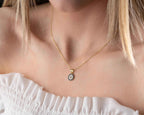 Sterling Silver Blue Evil Eye Necklace: Gold Protection Charm