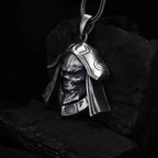 Oxidized Sterling Silver Skull Necklace - Handmade Men's Jewelry