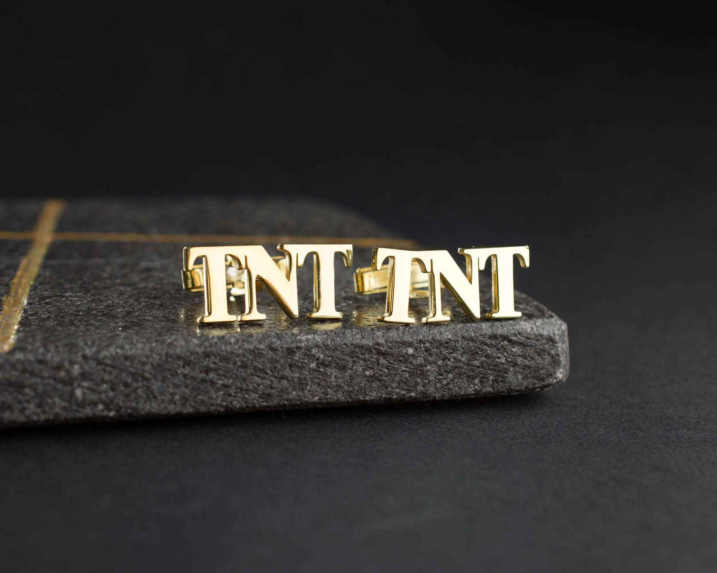 Engraved Initial Cufflinks: 925 Sterling Silver Groomsmen Gift