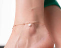 Sterling Silver Four Leaf Clover Anklet: Good Luck Charm