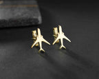 Sterling Silver Airplane Cufflinks, Groom Wedding Gift