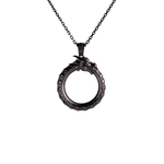 Ouroboros Dragon Eternal Cycle Necklace  Necklace  Charmora Jewelry