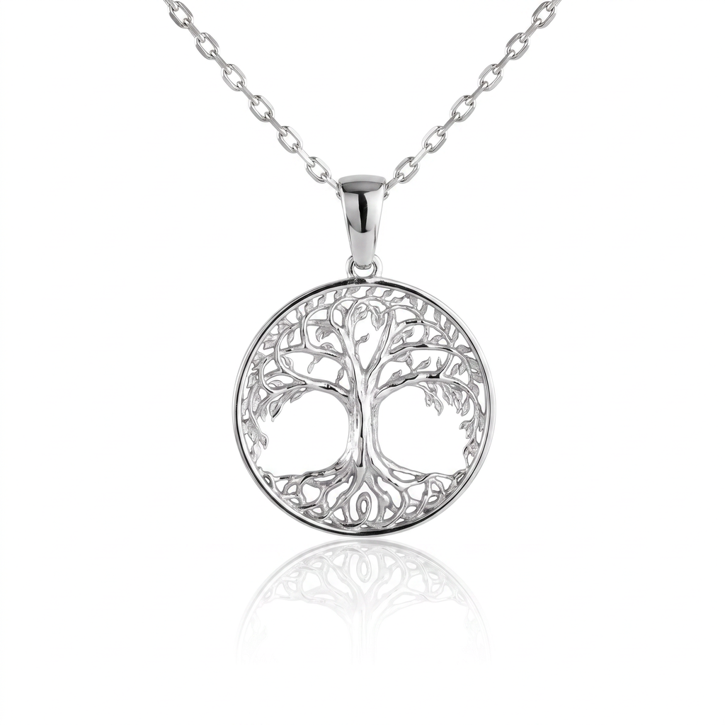 Yggdrasil Tree of Life Relief Necklace  Necklace  Charmora Jewelry