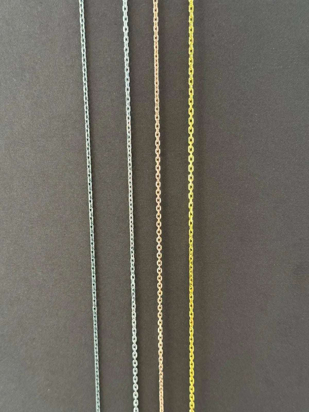 Sterling Silver Chain: Oxidized, Polished, Gold, Rose Gold   Charmora Jewelry