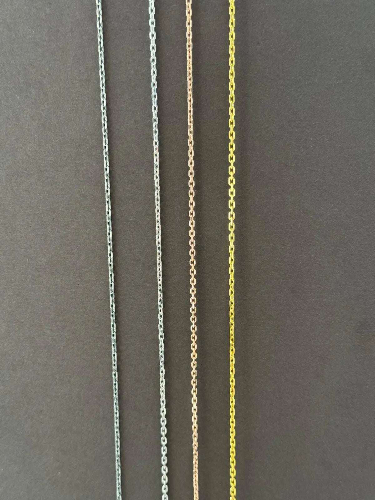 Sterling Silver Chain: Oxidized, Polished, Gold, Rose Gold   Charmora Jewelry