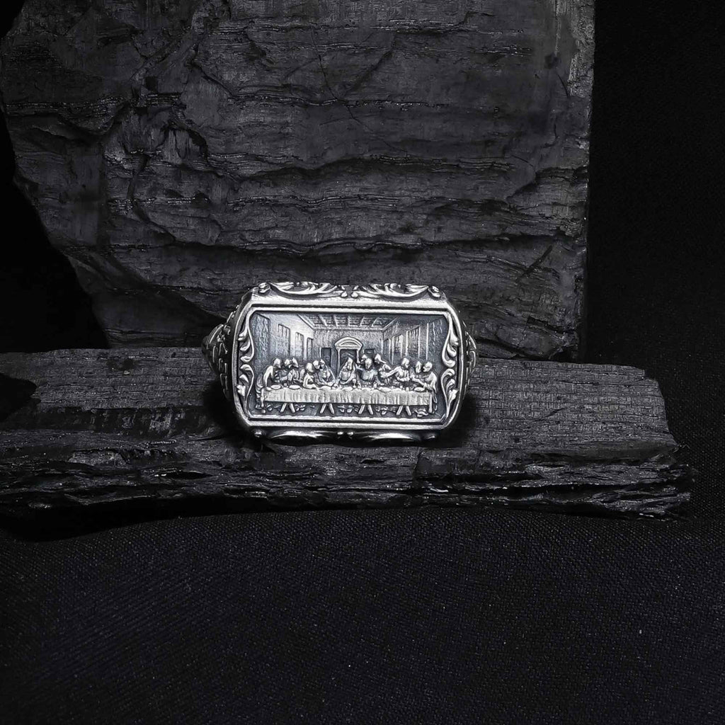 Sterling Silver Last Supper Ring: Leonardo da Vinci Artwork