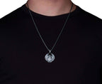 Sterling Silver Owl Pendant Necklace: Open Wings, Night Bird Jewelry