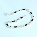 Black Zircon Baguette Stone Bracelet Handmade Sterling Silver Chain   Charmora Jewelry