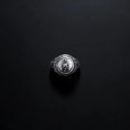 Sterling Silver Spartan Ring: Leonidas Warrior Shield Design   Charmora Jewelry