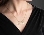 Personalized Cat Name Necklace: Sterling Silver Custom Pendant