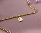 Personalized Initial Anklet: Sterling Silver Custom Letter Jewelry