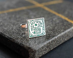 Personalized Football Cufflinks: Engraved Sterling Silver Soccer Gift