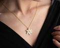 Opal Lotus Flower Necklace: Sterling Silver, Handmade Jewelry