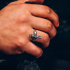 Sterling Silver Cross Jesus Ring: Religious Christian Jewelry