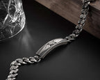 925 Sterling Silver Men’s ID Bracelet: Vintage Chain Gift for Him   Charmora Jewelry