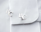 Personalized Sterling Silver Cufflinks, Groom Wedding Gift   Charmora Jewelry