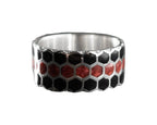 Honeycomb Sterling Silver Ring: Geometric Beehive Jewelry Men   Charmora Jewelry