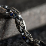 Blue Zirconia Kelkit Woven Link Bracelet  Bracelet  Charmora Jewelry