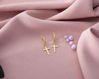 Gold Cross Earrings: Sterling Silver Christian Jewelry