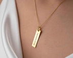 Personalized Sterling Silver Roman Numeral Date Necklace