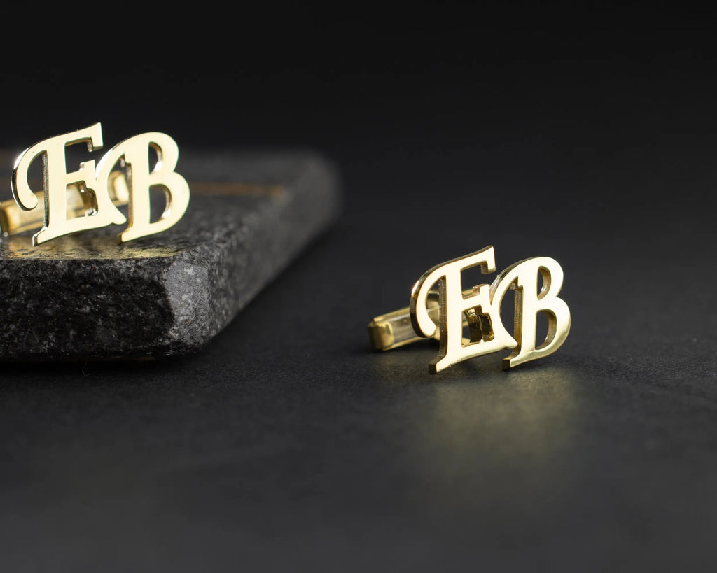 Personalized Sterling Silver Cufflinks: Engraved Wedding, Groomsmen Gift   Charmora Jewelry