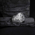 Sterling Silver Owl Ring: All-Seeing Eye Bird Jewelry