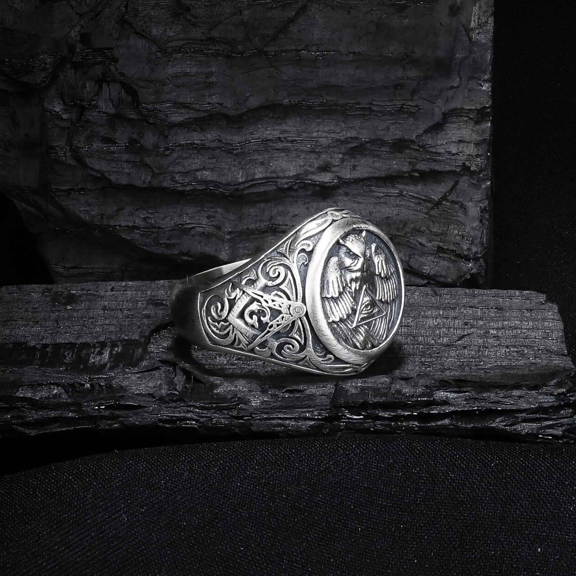 Sterling Silver Owl Ring: All-Seeing Eye Bird Jewelry