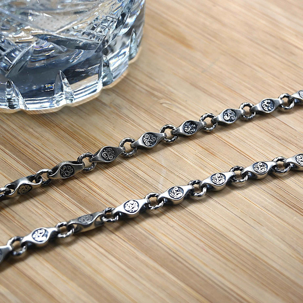 Handmade 925 Sterling Silver Mens Necklace, Elegant Unique Design