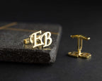 Personalized Sterling Silver Cufflinks: Engraved Wedding, Groomsmen Gift   Charmora Jewelry