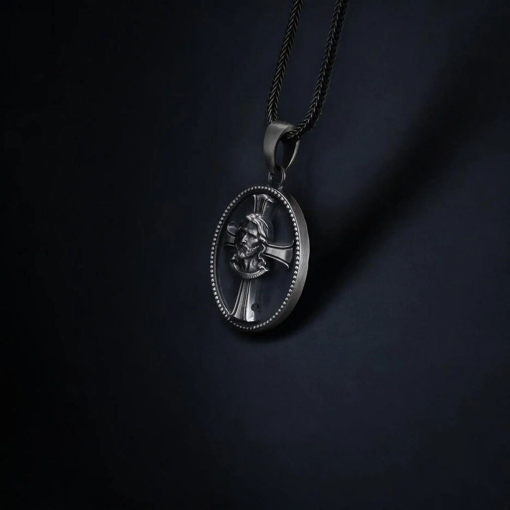 Sterling Silver Jesus Christ Necklace: Religious Christian Pendant   Charmora Jewelry