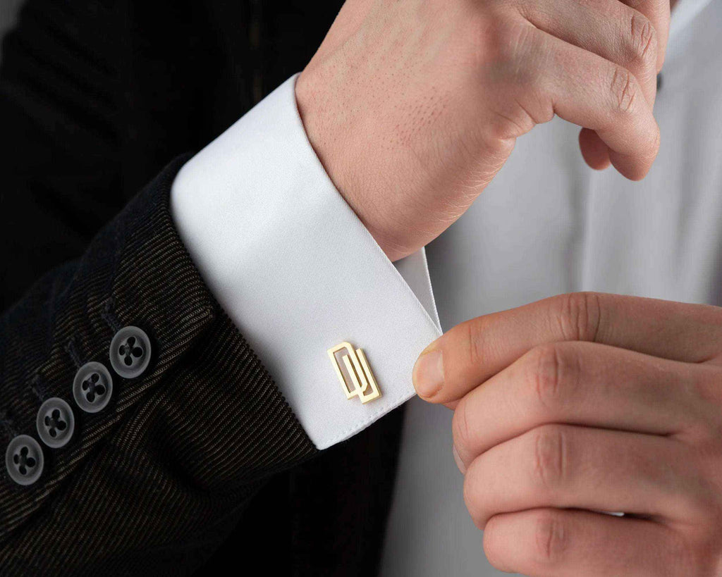 Sterling Silver Initials Cufflinks, Personalized Wedding Gift