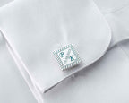 Handmade Sterling Silver Date & Initial Cufflinks: Personalized Groomsmen Gift