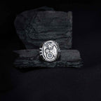 Sterling Silver Steampunk Gear Ring: Mechanical Gothic Jewelry