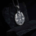 Sterling Silver Owl Pendant Necklace: All-Seeing Eye Illuminati Symbol
