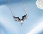 Sterling Silver Archangel Michael Necklace: Guardian Angel Wings