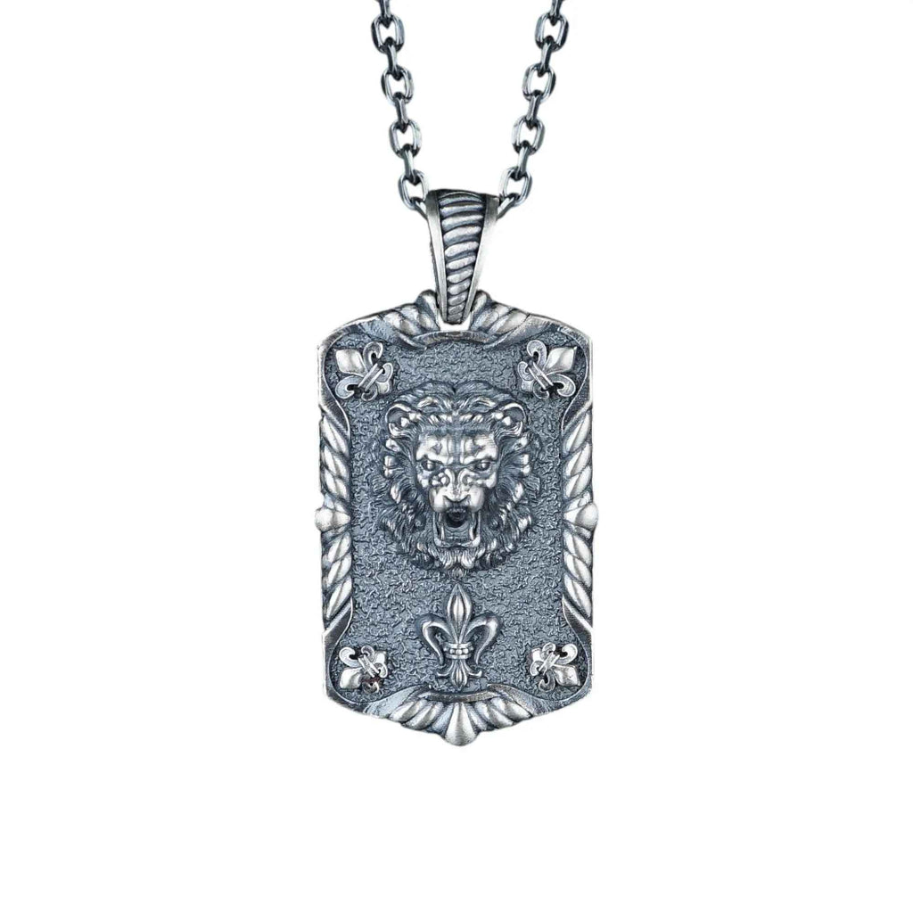 Sterling Silver Lion Pendant Necklace: Handmade Leo Jewelry Gift