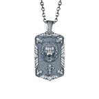 Sterling Silver Lion Pendant Necklace: Handmade Leo Jewelry Gift