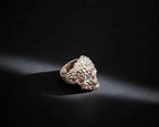 Sterling Silver Skull Ring: Gothic Zircon Stone Band