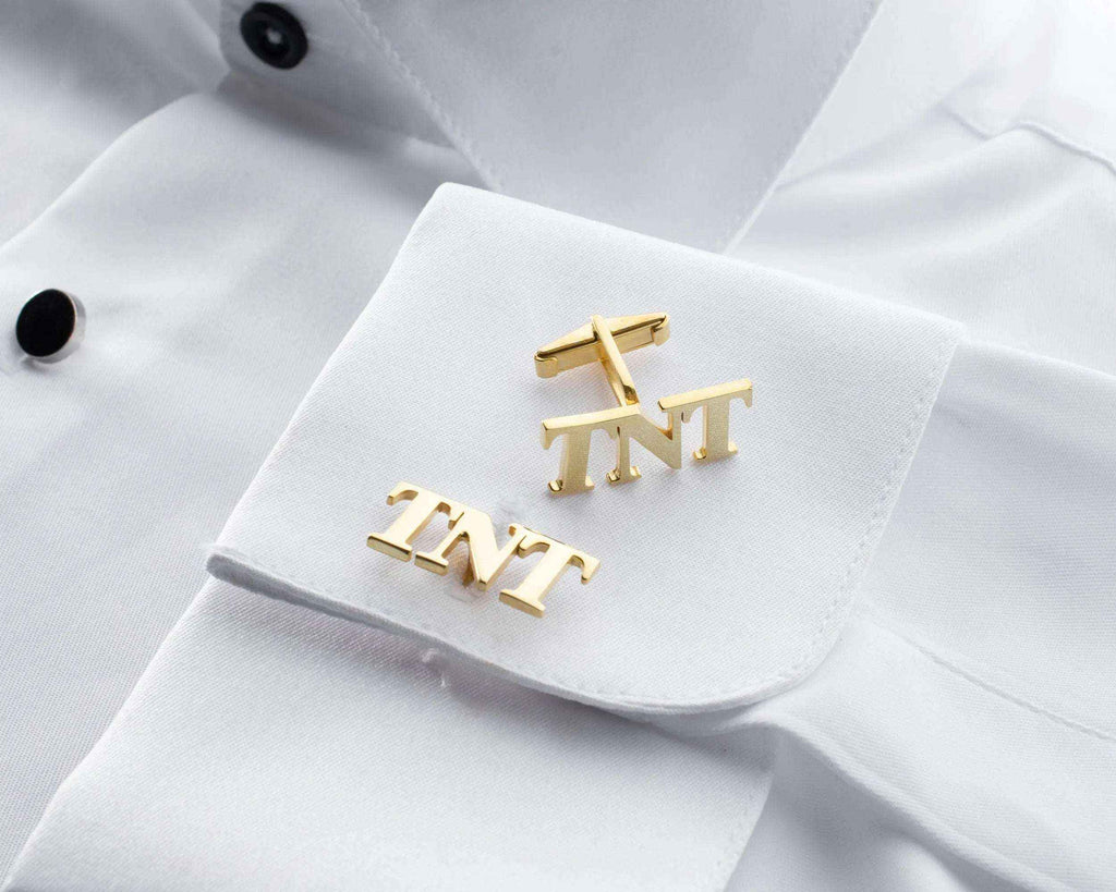 Engraved Initial Cufflinks: 925 Sterling Silver Groomsmen Gift