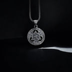 Sterling Silver Celtic Trinity Knot Necklace Handmade Triquetra Pendant Men   Charmora Jewelry