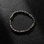 Black Baguette Box Clasp Link Bracelet  Bracelet  Charmora Jewelry