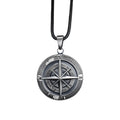 Sterling Silver Compass Necklace, Travel Jewelry Gift for Him   Charmora Jewelry