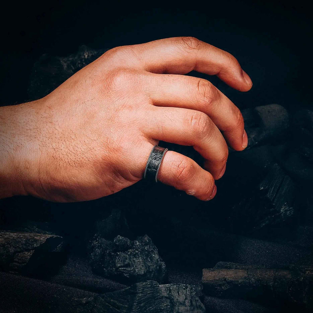 Mens Ring Gift, Gothic Jewelry, Trendy Band, Stylish Statement Piece, Unique Design