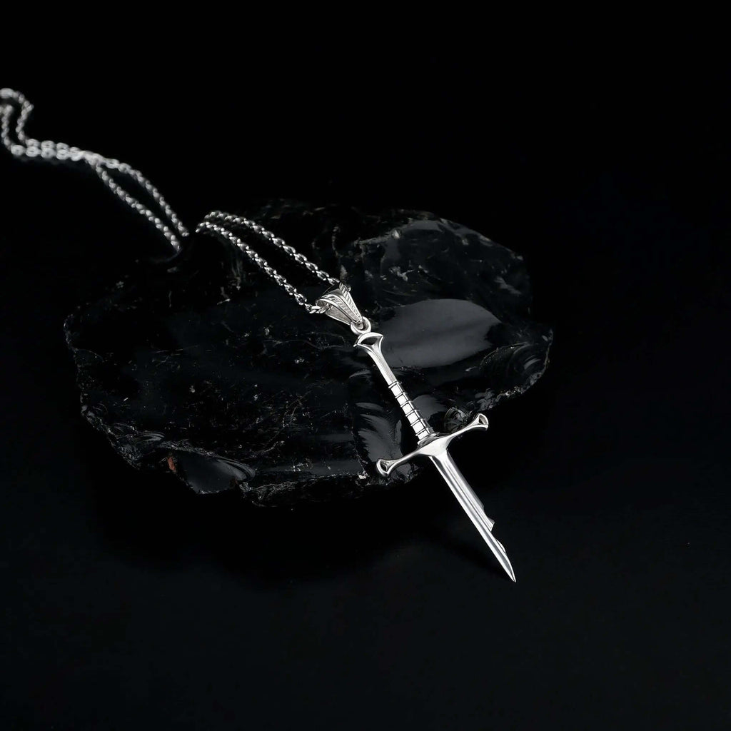 925 Silver Sword Necklace Handmade Warrior Pendant   Charmora Jewelry