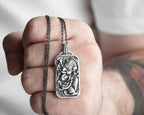 Sterling Silver Ganesha Pendant Necklace, Handmade Hindu Jewelry