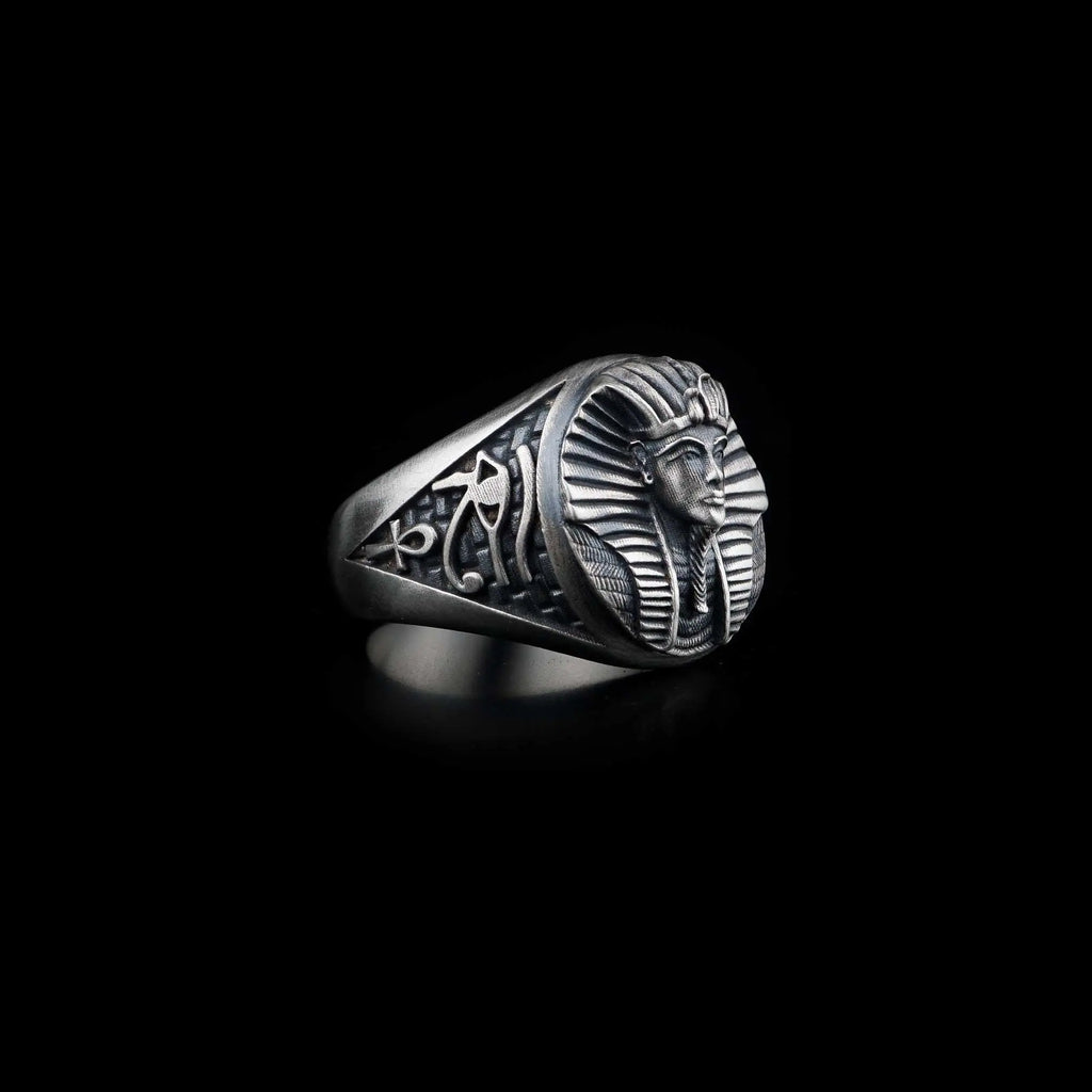 Sterling Silver Eye of Horus Ring: Ancient Egyptian Pharaoh Jewelry   Charmora Jewelry