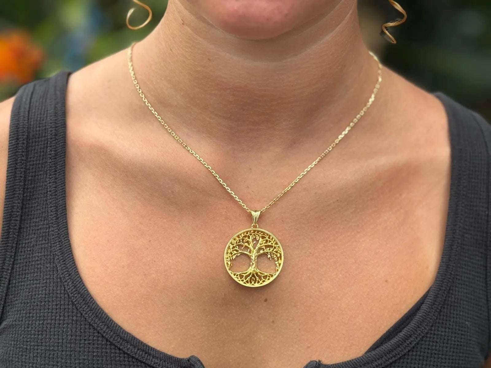 Sterling Silver Yggdrasil Necklace: Viking Tree of Life Pendant   Charmora Jewelry
