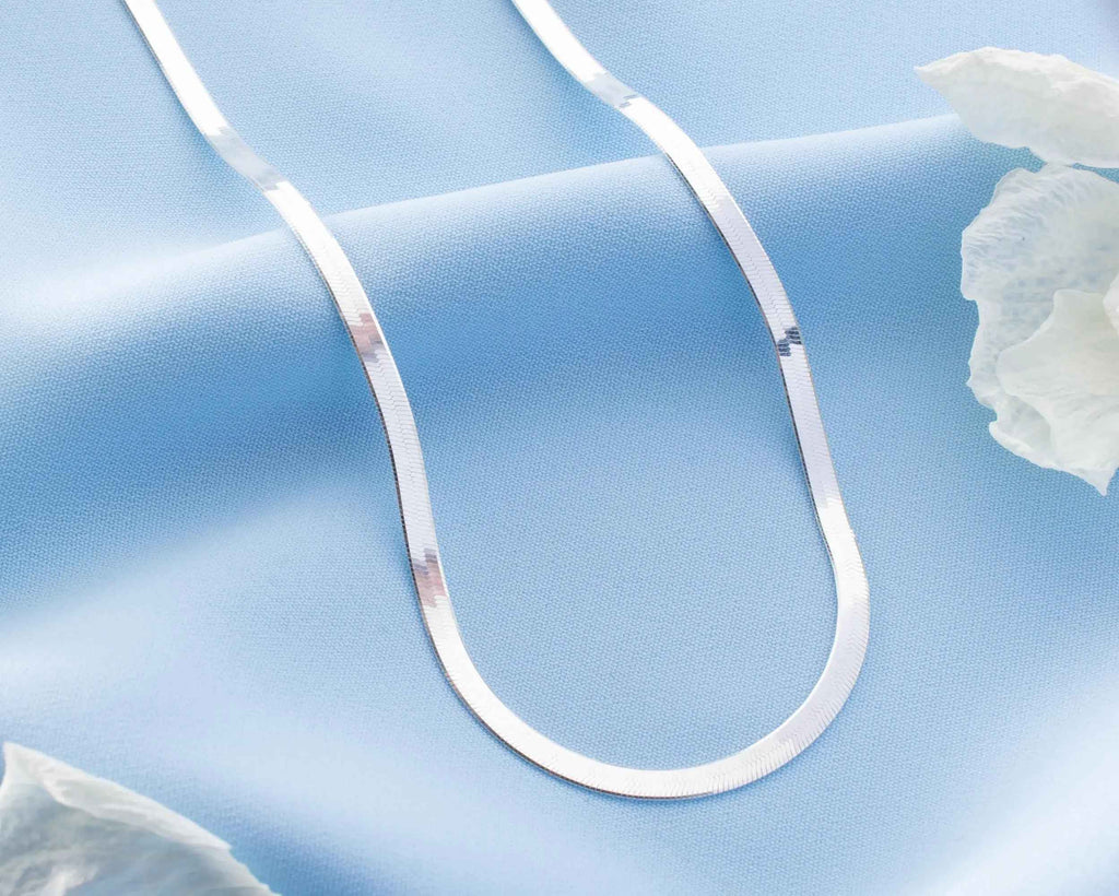 Italian Sterling Silver Chain Necklace, Gift for Her