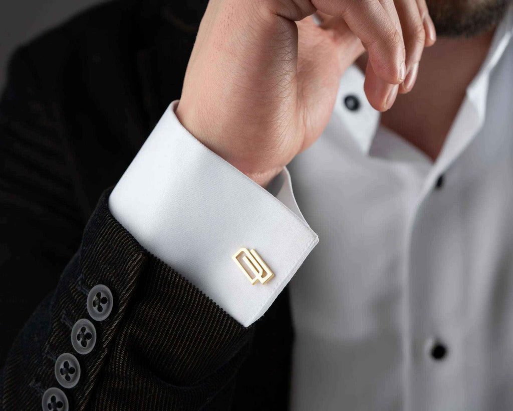 Sterling Silver Initials Cufflinks, Personalized Wedding Gift