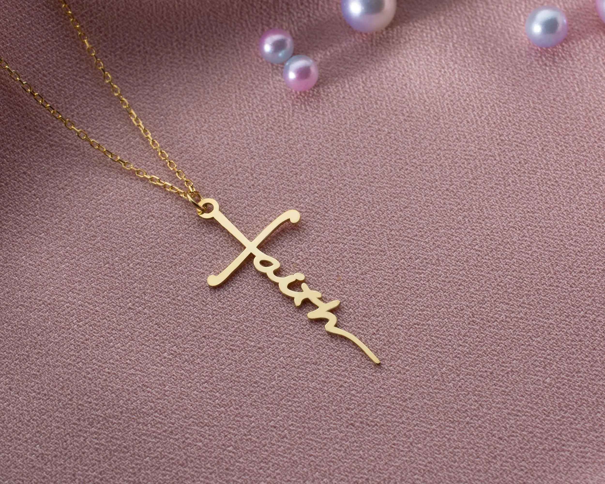 Personalized Sterling Silver Cross Necklace: Faith Jewelry Gift